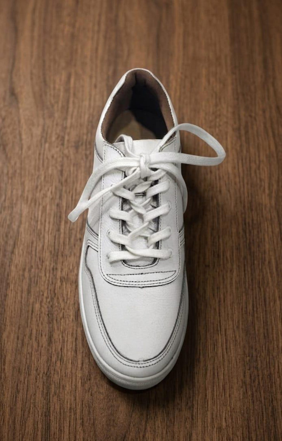 Men's Black Full Grain Leather Handmade Sneakers – Comfortable Walking Shoes