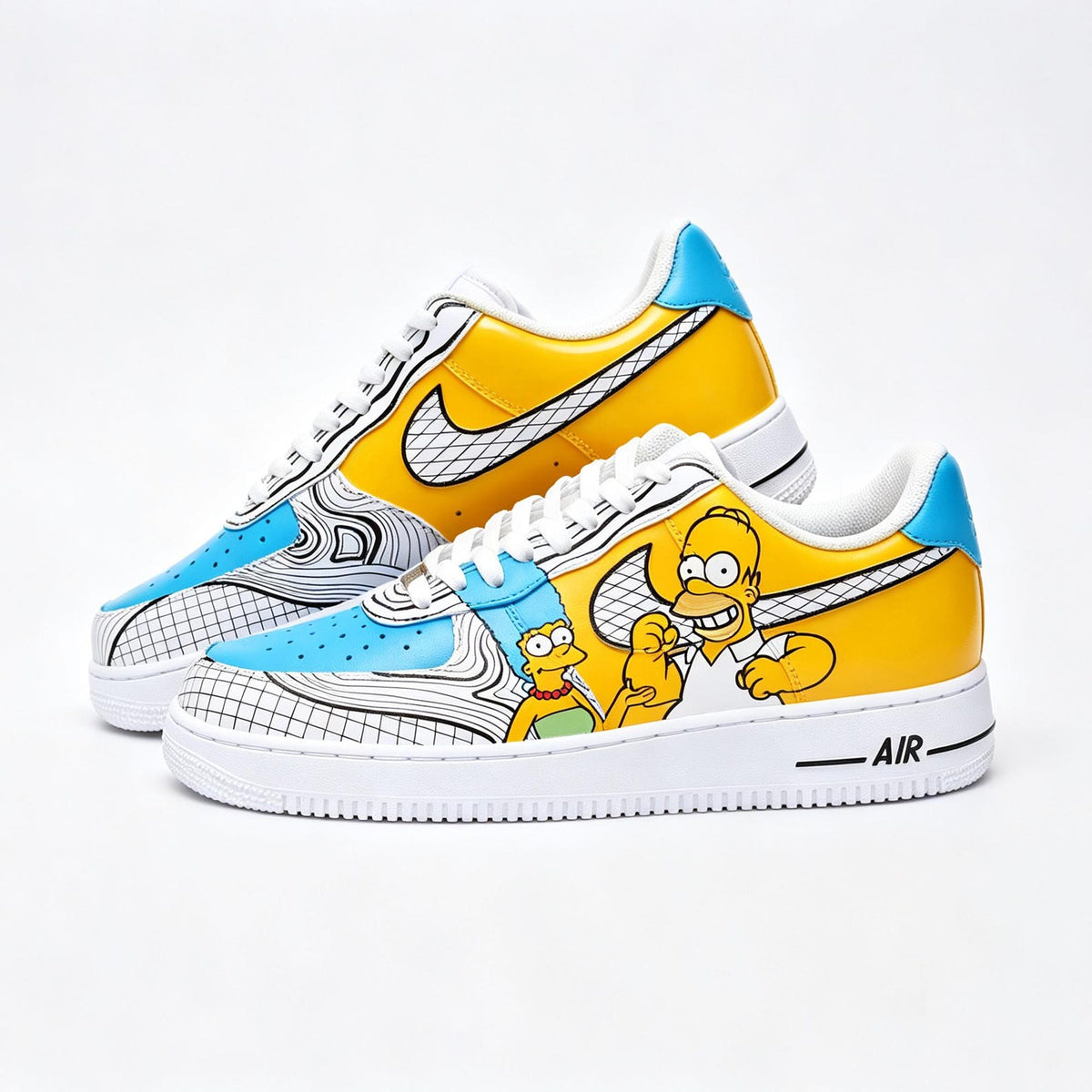 Custom Air Force 1 Shoes, Hand Painted Cartoon Sneakers, Family Inspired Custom Shoes, Personalized Gift, Retro Streetwear
