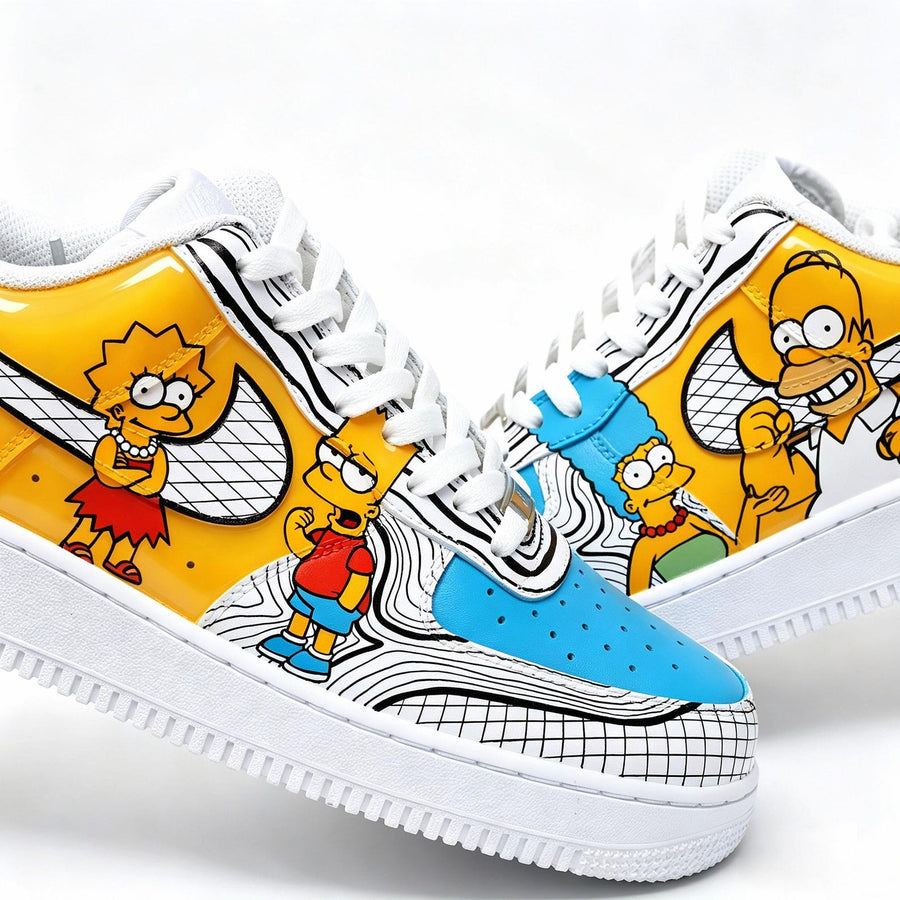 Custom Air Force 1 Shoes, Hand Painted Cartoon Sneakers, Family Inspired Custom Shoes, Personalized Gift, Retro Streetwear