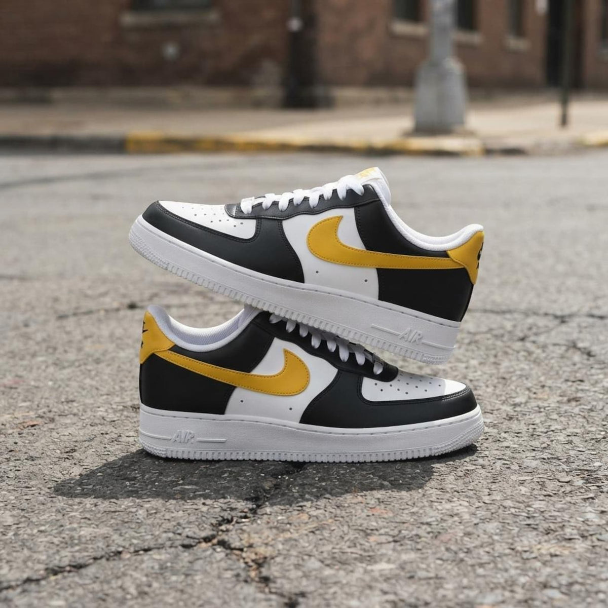 Football Custom AF1 – Hand Painted Sports Sneakers – Custom Streetwear Shoes
