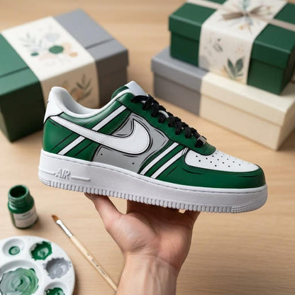 Comic Style Custom AF1, Hand Painted Cel Shading Sneakers, Streetwear Shoes