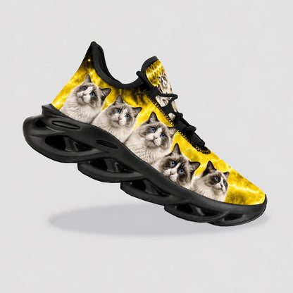 Custom Pet Photo Sneakers for Cat Lovers, Personalized Cat Nebula Shoes, Unique Gift for Pet Mom or Pet Dad
