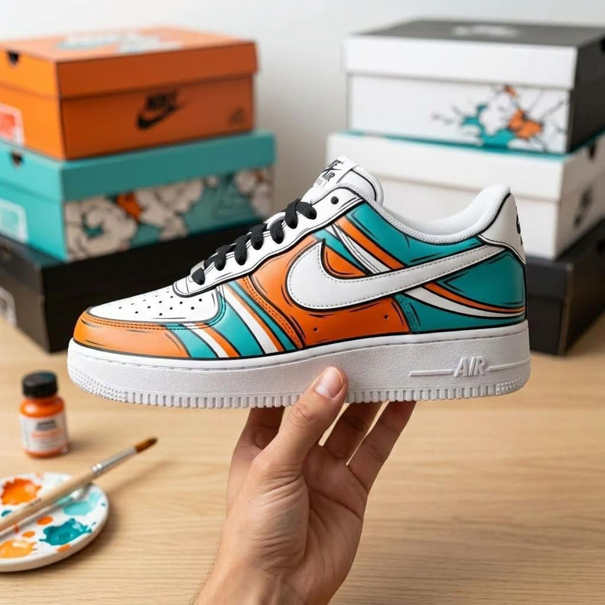 Custom Painted Shoes, Comic Art AF1 Kicks, Handcrafted Sports Sneakers