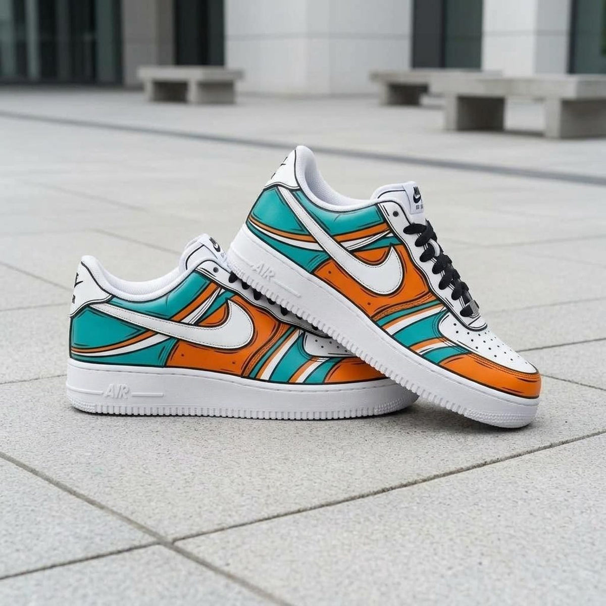 Custom Painted Shoes, Comic Art AF1 Kicks, Handcrafted Sports Sneakers