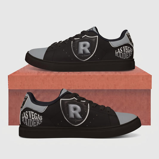 Las Vegas Raiders Custom Low Top Sneakers, Football Game Day Shoes, Sports Fan Gift For Him, Personalized Team Kicks, Fan Shoes