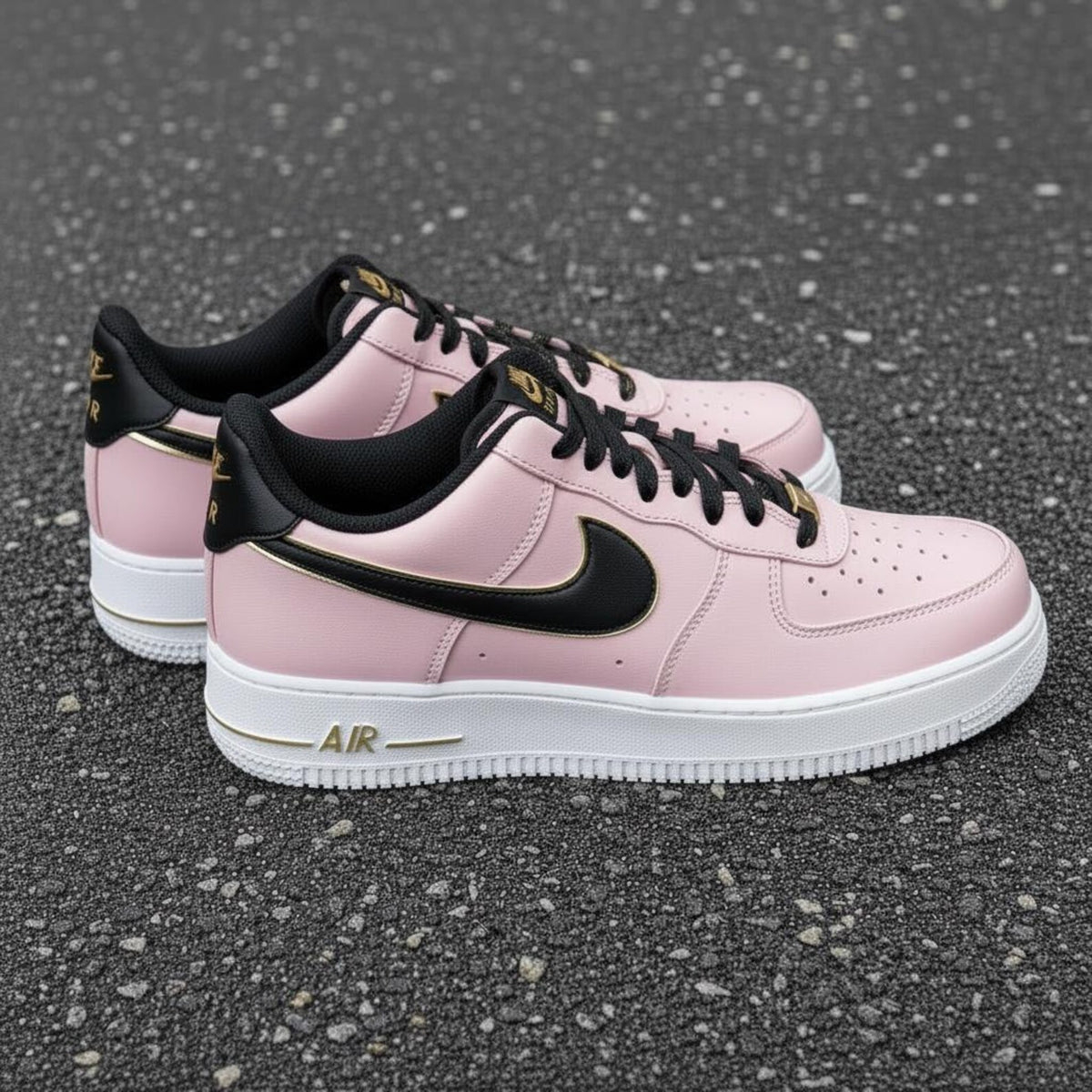 Custom Sage Green Sneakers, Hand Painted Luxury Streetwear Footwear, Black Swoosh