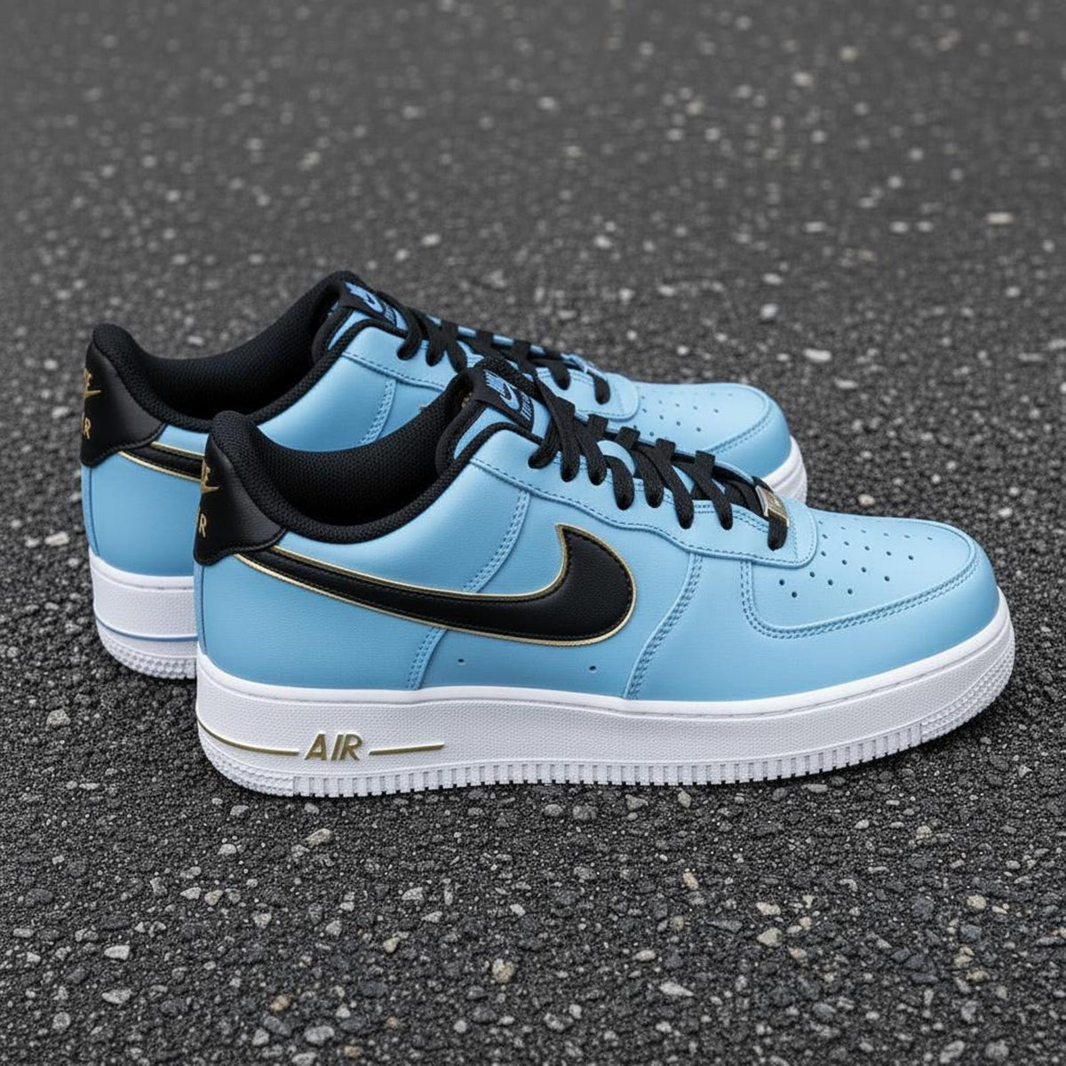 Custom Sage Green Sneakers, Hand Painted Luxury Streetwear Footwear, Black Swoosh