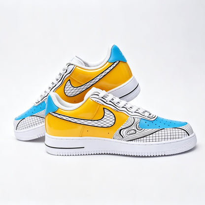 Custom Air Force 1 Shoes, Hand Painted Cartoon Sneakers, Family Inspired Custom Shoes, Personalized Gift, Retro Streetwear