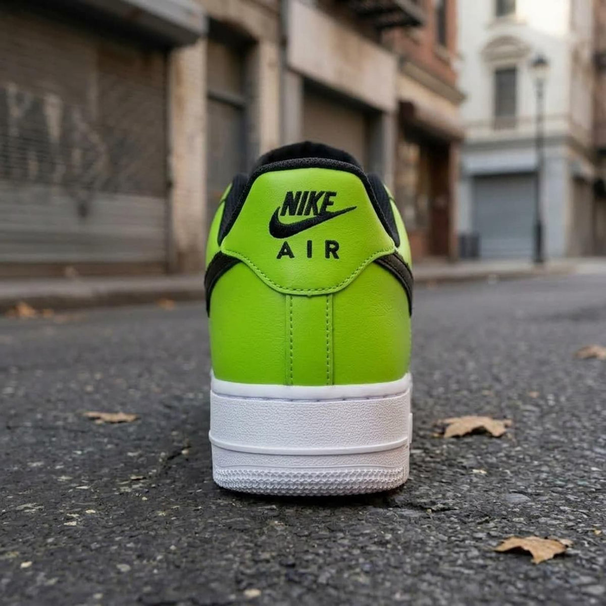 Holiday Custom Air Force One, Christmas Green Black Kicks, Handcrafted Footwear
