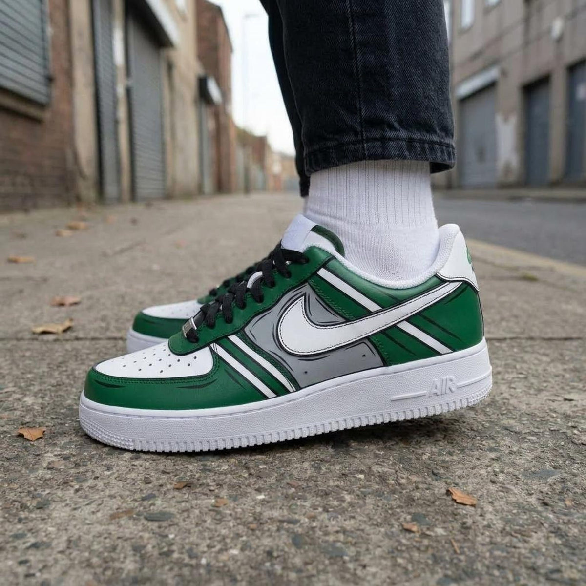 Comic Style Custom AF1, Hand Painted Cel Shading Sneakers, Streetwear Shoes
