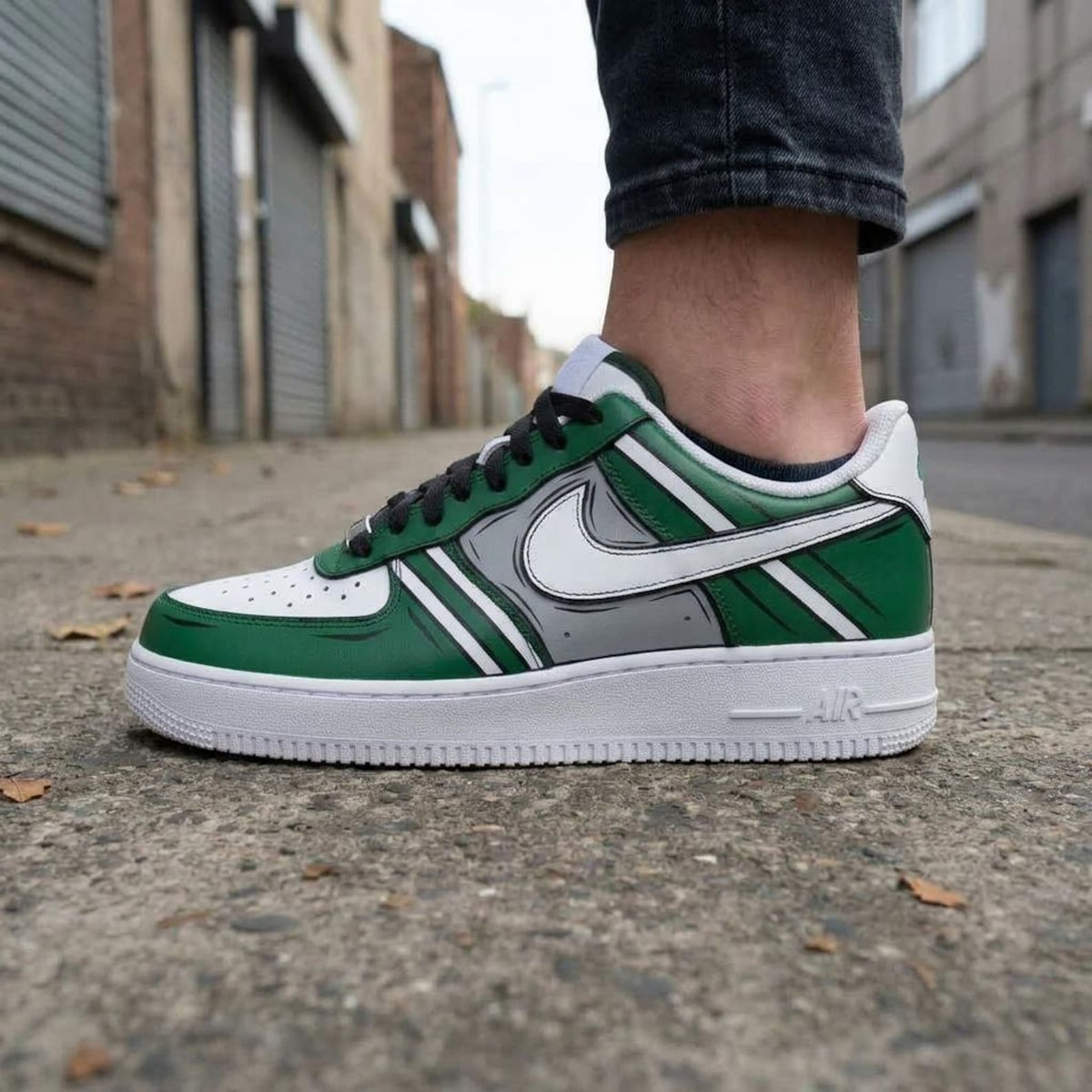 Comic Style Custom AF1, Hand Painted Cel Shading Sneakers, Streetwear Shoes