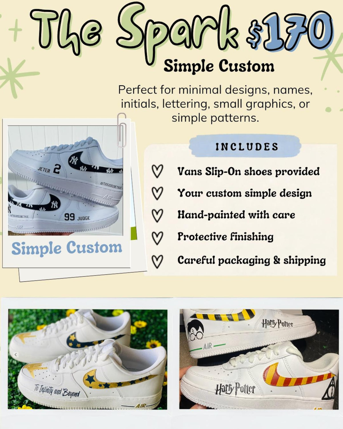 Custom Hand-Painted Air Force 1s | Personalized Nike Shoes | Custom Sneakers | Called to Create