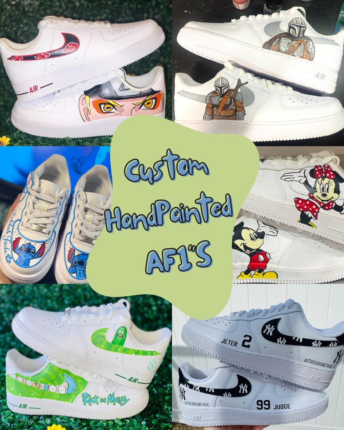 Custom Hand-Painted Air Force 1s | Personalized Nike Shoes | Custom Sneakers | Called to Create