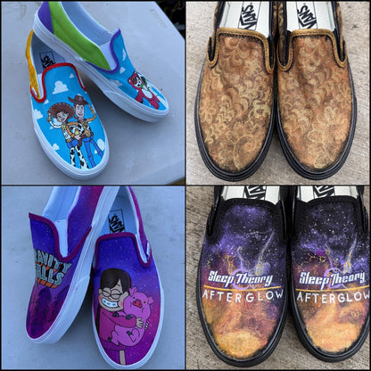 Custom Painted Vans // Completely Customizable Handpainted Shoes / Slip-Ons / Sneakers / Christmas gift for him her *READ DESCRIPTION*