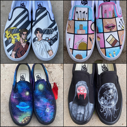Custom Painted Vans // Completely Customizable Handpainted Shoes / Slip-Ons / Sneakers / Christmas gift for him her *READ DESCRIPTION*