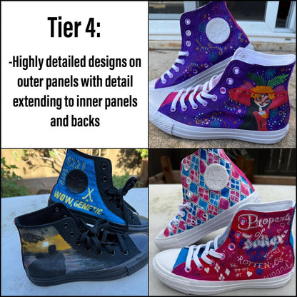 Custom Painted Converse // Completely Customizable Handpainted Shoes / Hi-tops / birthday Christmas gift for him her *READ DESCRIPTION*