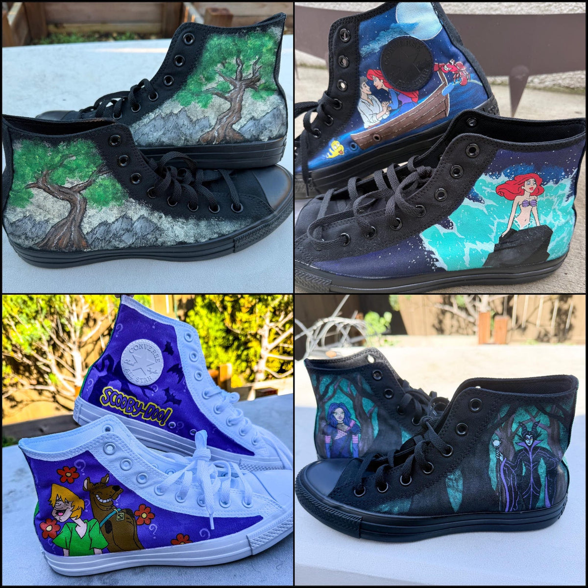 Custom Painted Converse // Completely Customizable Handpainted Shoes / Hi-tops / birthday Christmas gift for him her *READ DESCRIPTION*