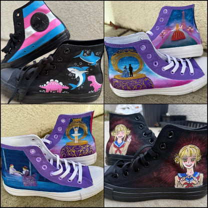 Custom Painted Converse // Completely Customizable Handpainted Shoes / Hi-tops / birthday Christmas gift for him her *READ DESCRIPTION*