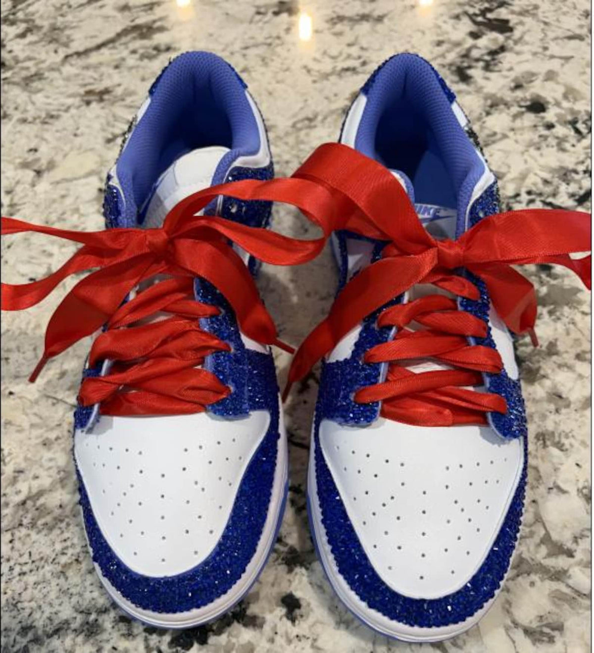 Custom Team Pride Shoes | Rhinestone Sports Parent Sneakers | One-of-a-Kind Gift