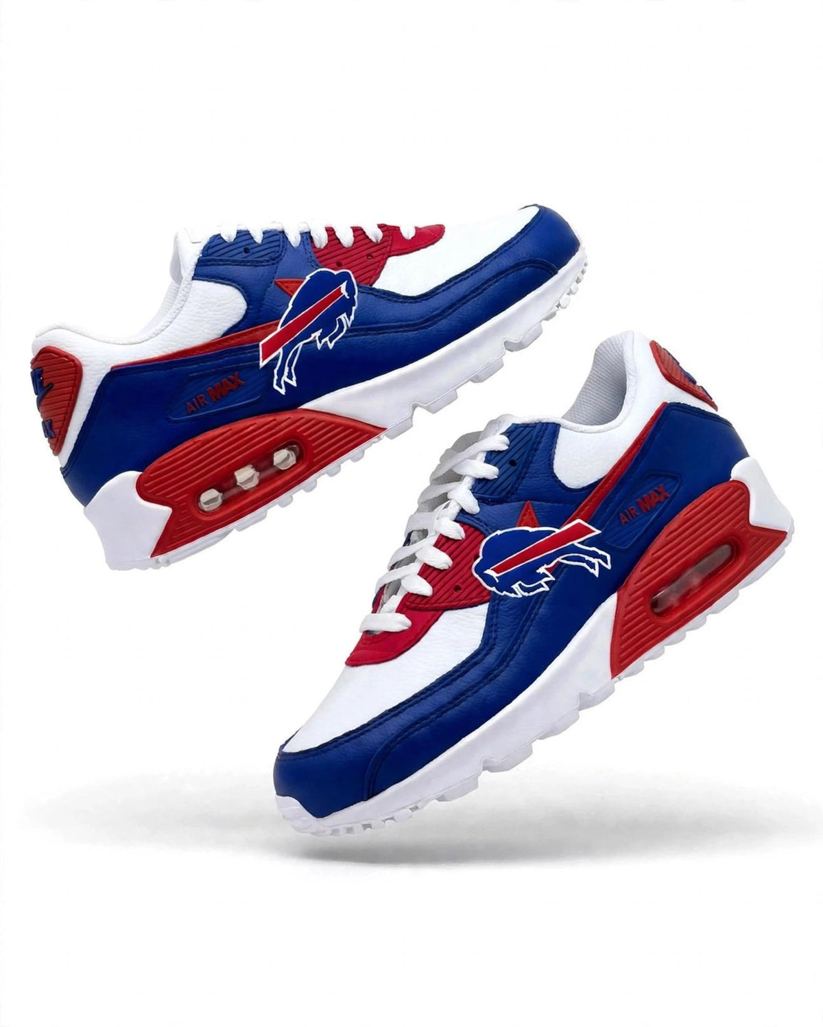 Hand Painted Football Inspired Sneakers | Personalized Game Day Shoes | Hand-Painted Sneakers | White Leather Low-Top