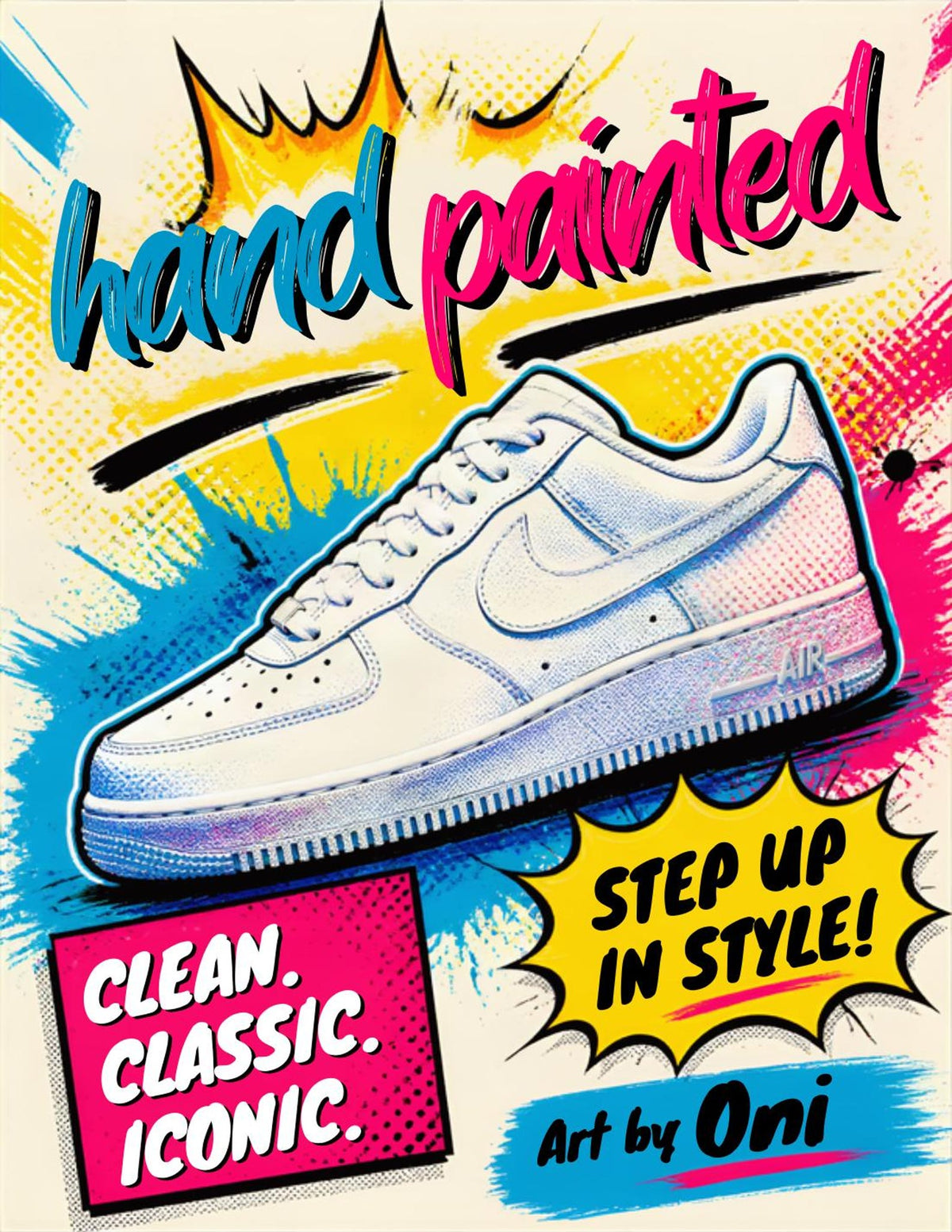 Custom Hand Painted Air Force 1 Sneakers M+W Sizes Multiple Styles