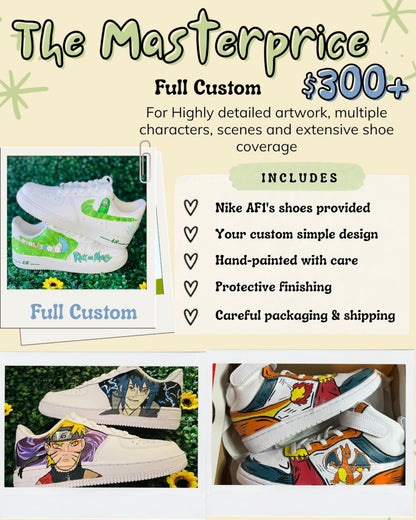 Custom Hand-Painted Air Force 1s | Personalized Nike Shoes | Custom Sneakers | Called to Create