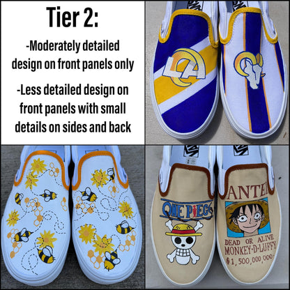 Custom Painted Vans // Completely Customizable Handpainted Shoes / Slip-Ons / Sneakers / Christmas gift for him her *READ DESCRIPTION*