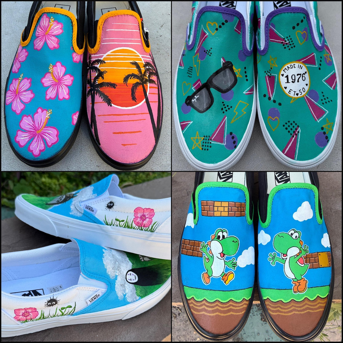 Custom Painted Vans // Completely Customizable Handpainted Shoes / Slip-Ons / Sneakers / Christmas gift for him her *READ DESCRIPTION*