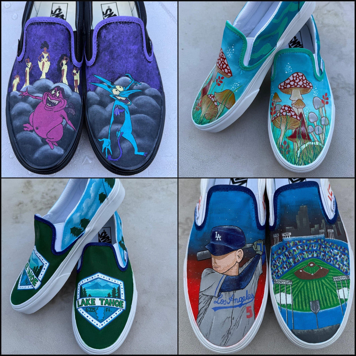 Custom Painted Vans // Completely Customizable Handpainted Shoes / Slip-Ons / Sneakers / Christmas gift for him her *READ DESCRIPTION*