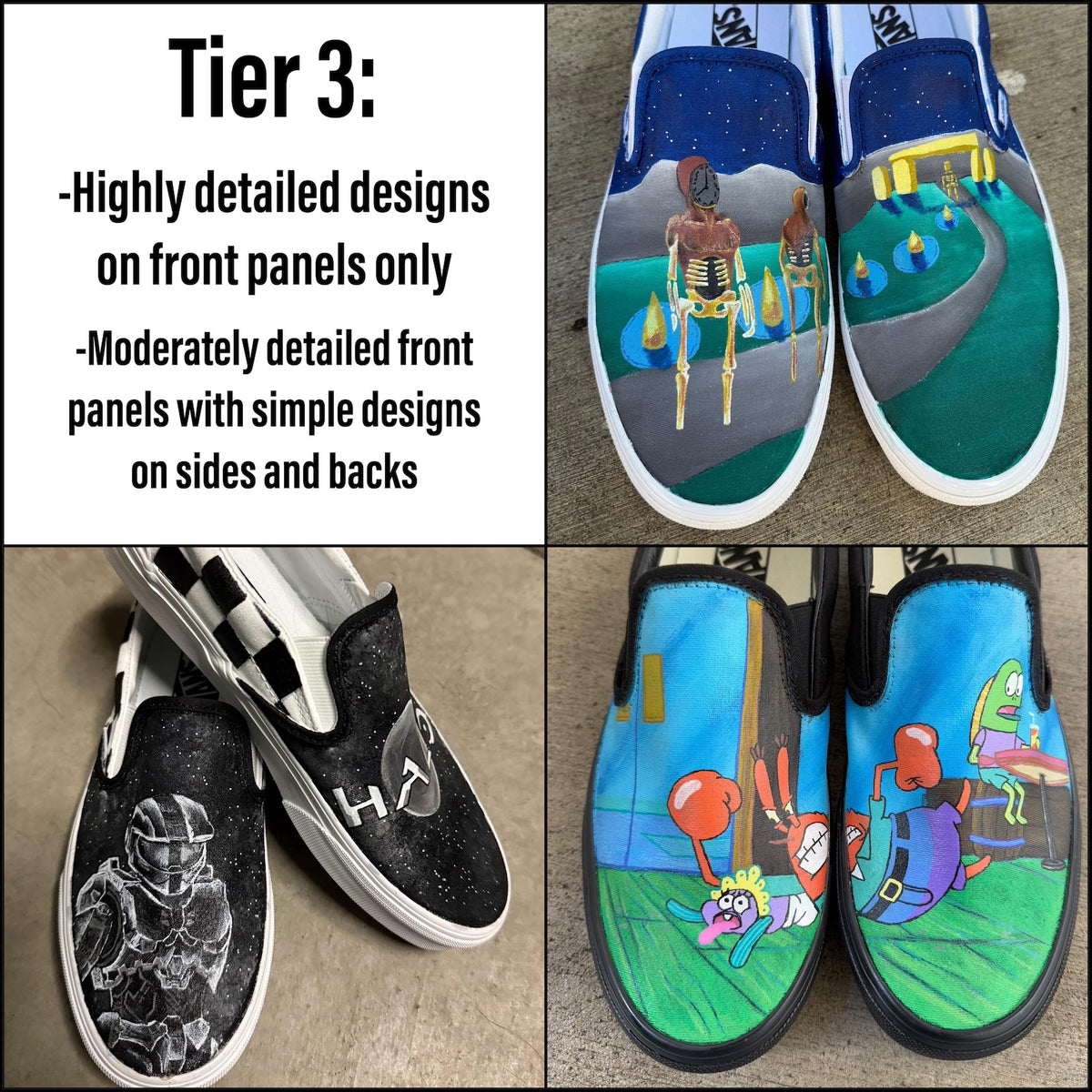 Custom Painted Vans // Completely Customizable Handpainted Shoes / Slip-Ons / Sneakers / Christmas gift for him her *READ DESCRIPTION*