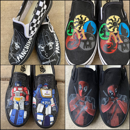 Custom Painted Vans // Completely Customizable Handpainted Shoes / Slip-Ons / Sneakers / Christmas gift for him her *READ DESCRIPTION*