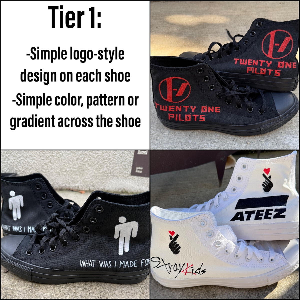 Custom Painted Converse // Completely Customizable Handpainted Shoes / Hi-tops / birthday Christmas gift for him her *READ DESCRIPTION*