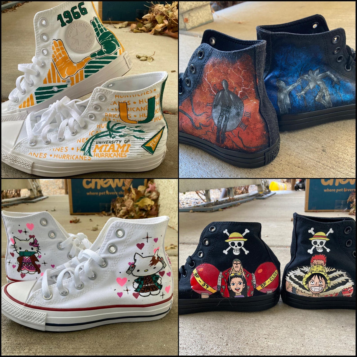 Custom Painted Converse // Completely Customizable Handpainted Shoes / Hi-tops / birthday Christmas gift for him her *READ DESCRIPTION*