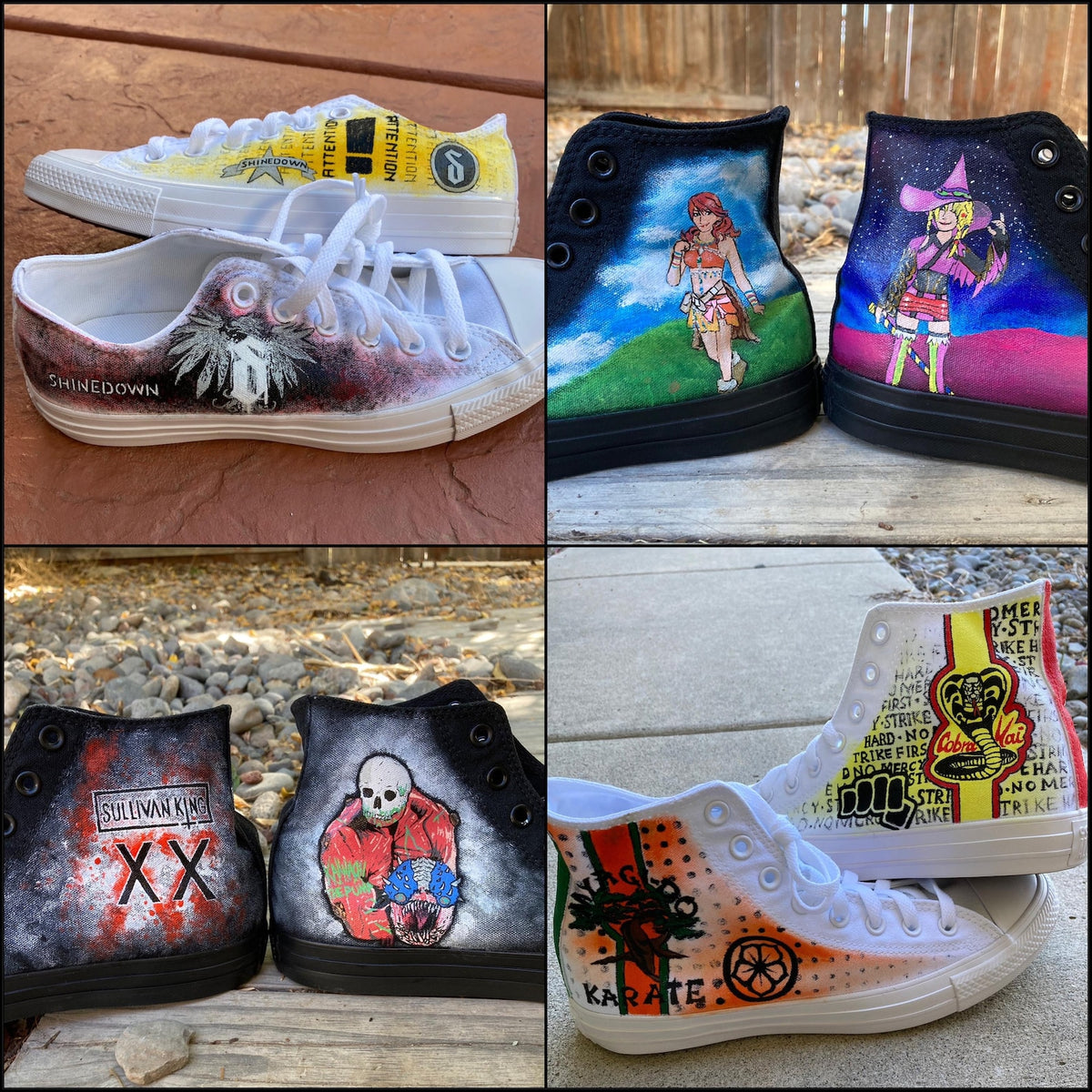 Custom Painted Converse // Completely Customizable Handpainted Shoes / Hi-tops / birthday Christmas gift for him her *READ DESCRIPTION*