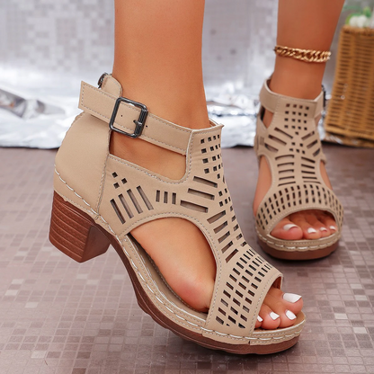 Women's Cove Buckle Peep-Toe Heels